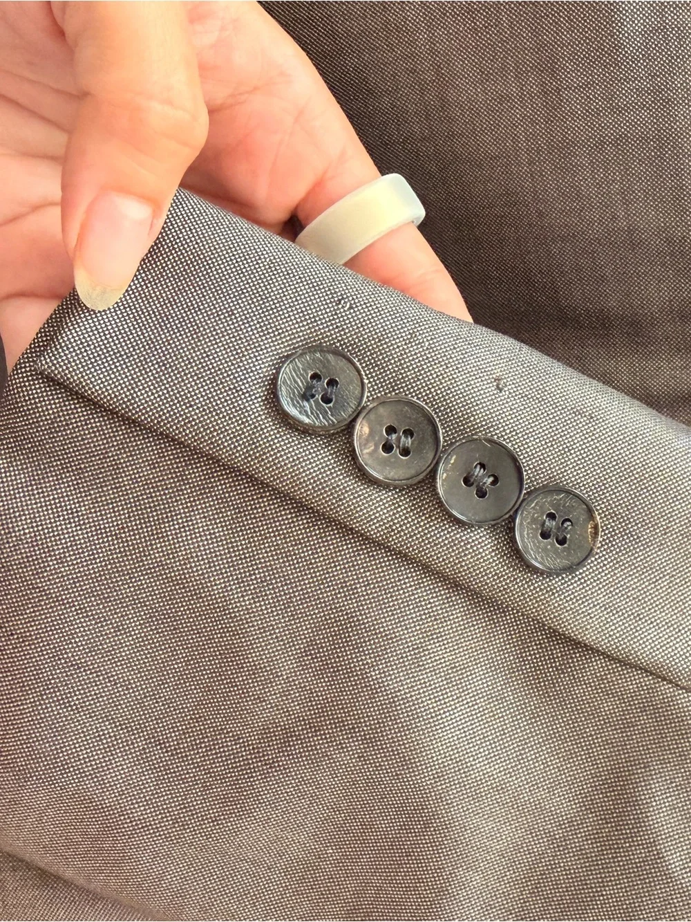 Gucci Men's Gray Two-Button Suit Jacket